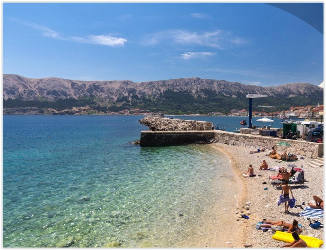Beach Villa Baska Bagian luar foto